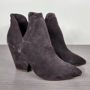 Splendid Cheryl Split Shaft Bootie, Brown Suede, Womens Size 9 & 9.5